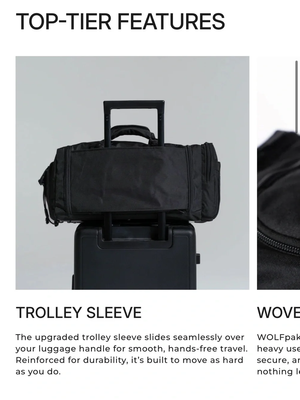 WOLFPAK Black Graphic Duffle Bag - 'Your Worst Nightmare'
